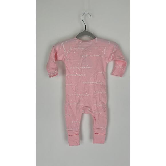 Bonds Newbies Zip Cozysuit Wondersuit Baby Size 00 3-6 Months New Pink Je T'aime - Picture 5 of 8